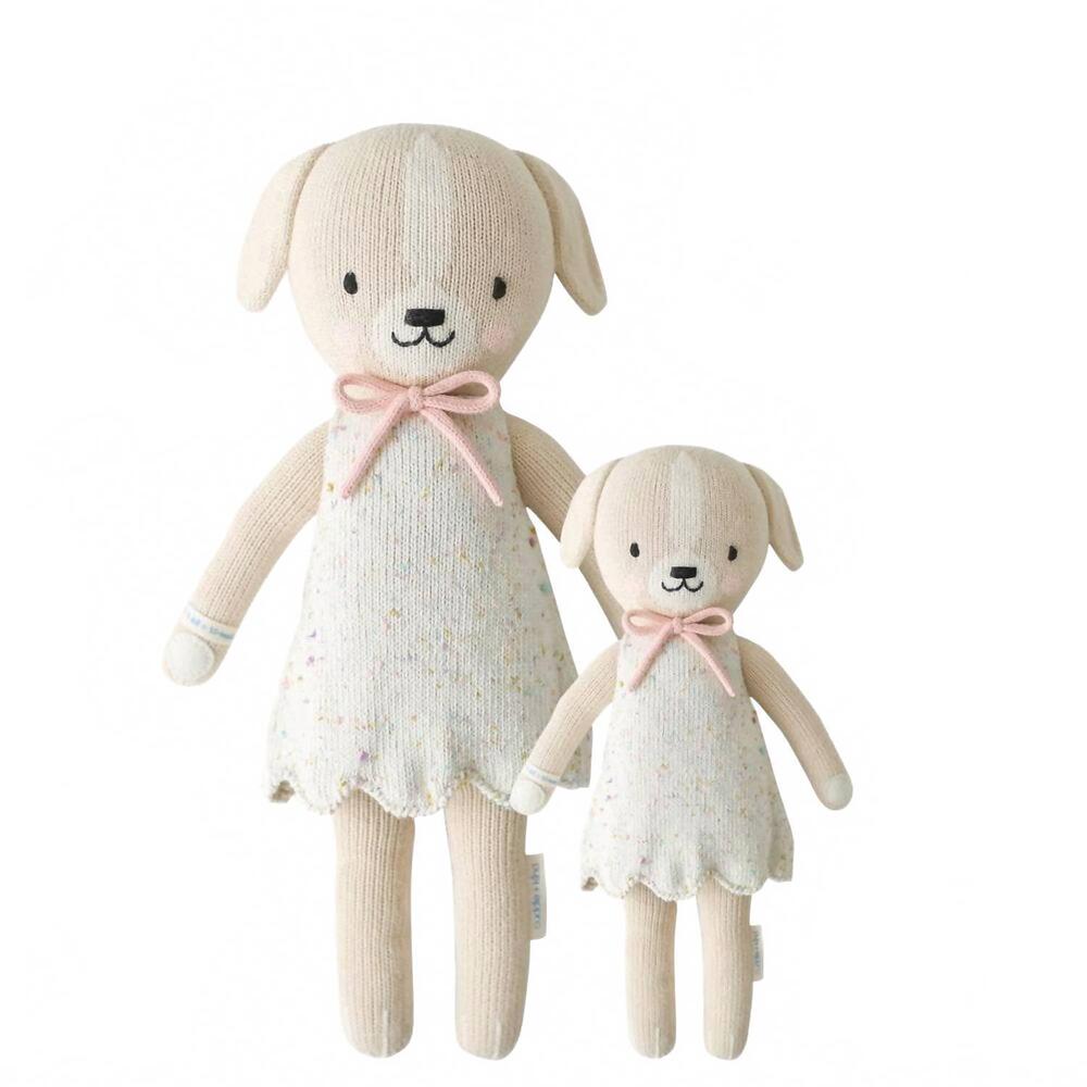 NEW CUDDLE + KIND mia the dog doll - 13" in white